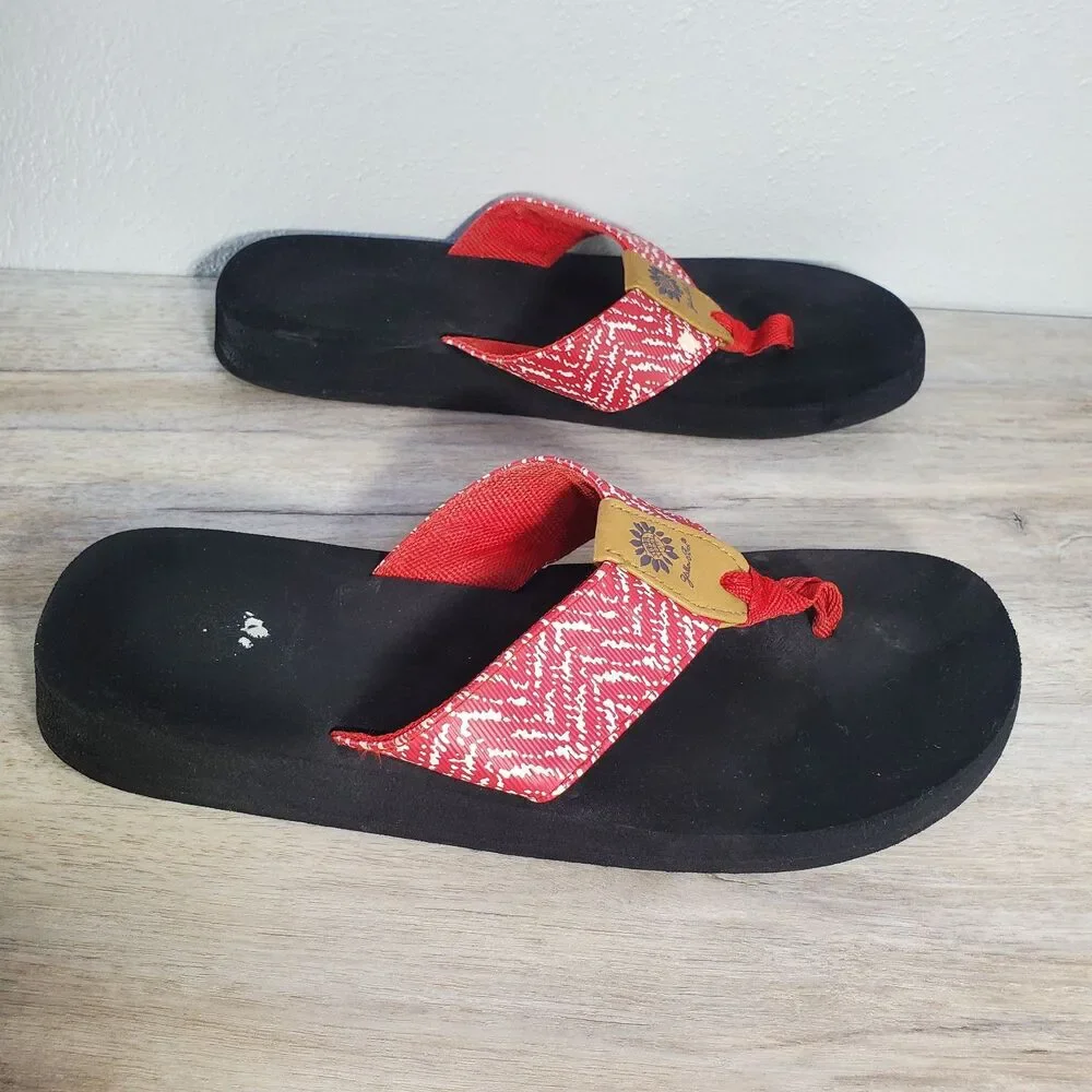 Women's Yellow Box Mellow Mat  8.5 Sandal Flip Flop Summer Beach Shoes - Picture 6 of 12